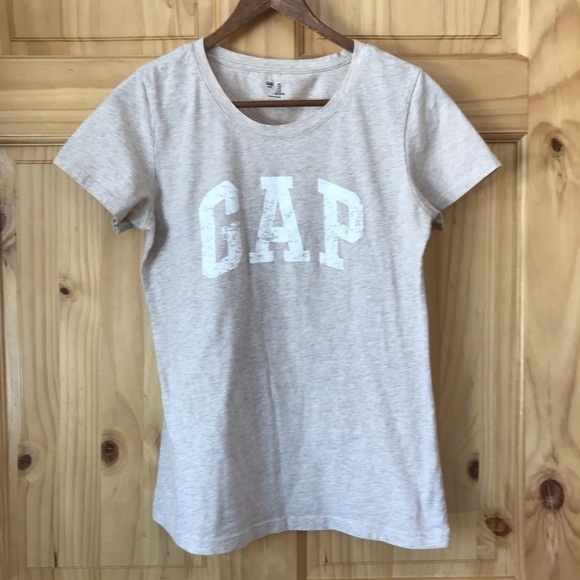 🎈Gap oatmeal heather scoop neck graphic tee size medium - Picture 2 of 6